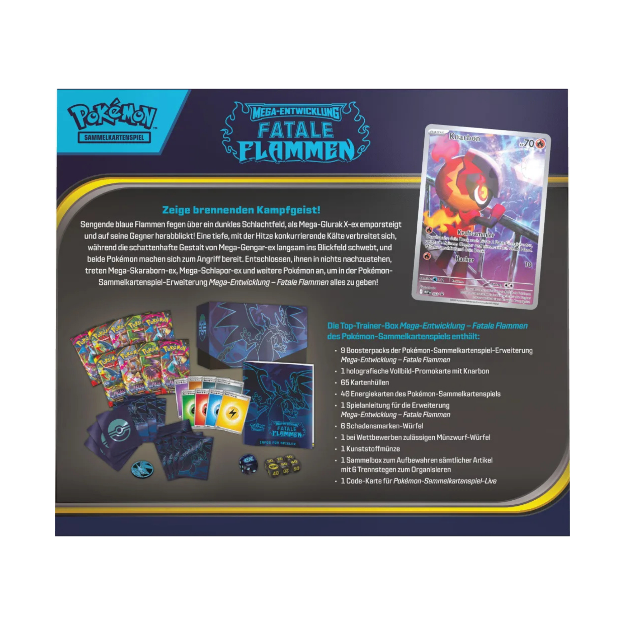 Pokémon Fatale Flammen Top Trainer Box Mega Entwicklung