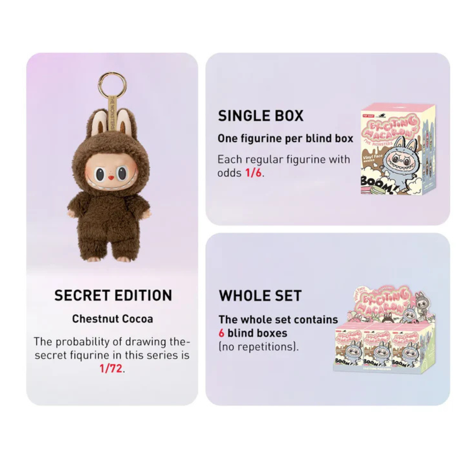 Pop Mart Labubu The Monsters Exciting Macaron Vinyl Plush Mystery Box