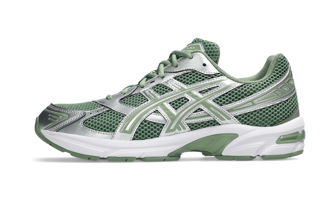 ASICS Gel-1130 Swamp Green Silver (1203A842-300) – Seitenansicht außen | Rarus