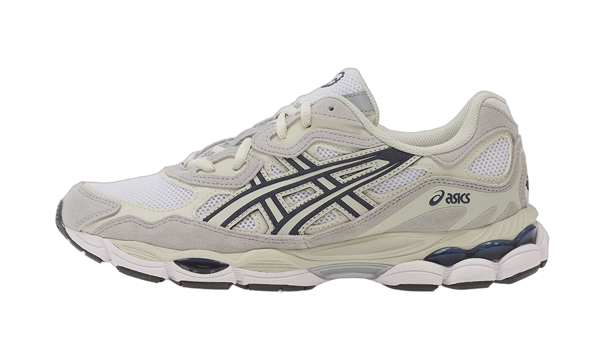 ASICS Gel-NYC White Midnight Navy Grey (1203A383-118) – Seitenansicht außen | Rarus