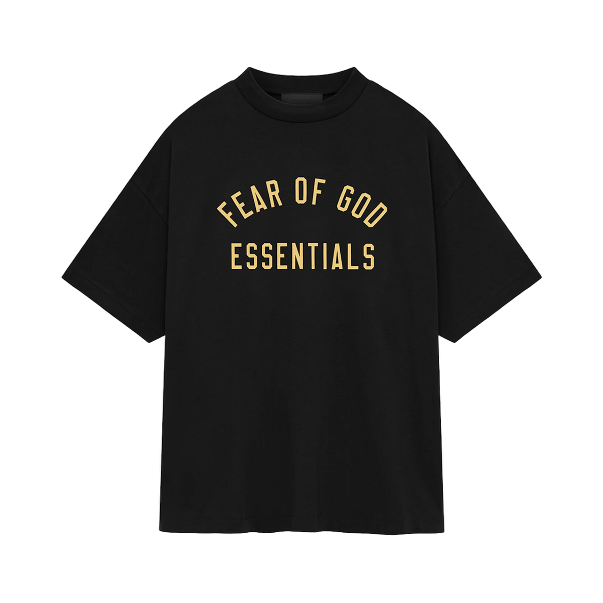 Fear of God Essentials Jersey Crewneck T-Shirt Black – Vorderansicht | Rarus
