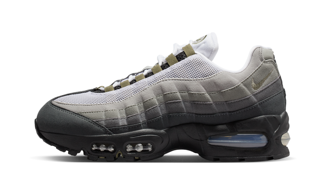 Nike Air Max 95 OG Big Bubble Black Medium Olive (HJ5996-003) – Seitenansicht außen | Rarus