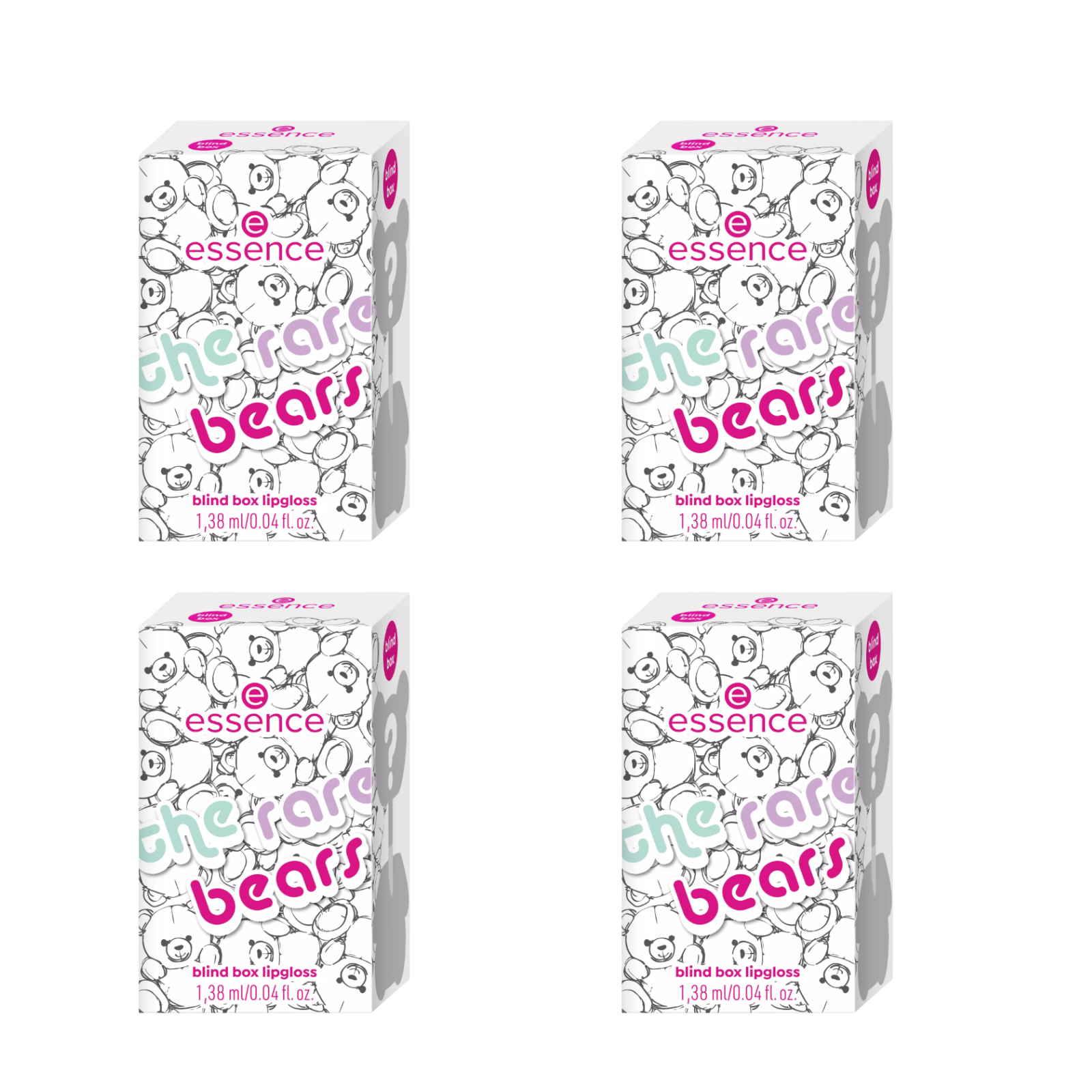 Essence The Rare Bears Lipgloss Blind Box, 1,38ml