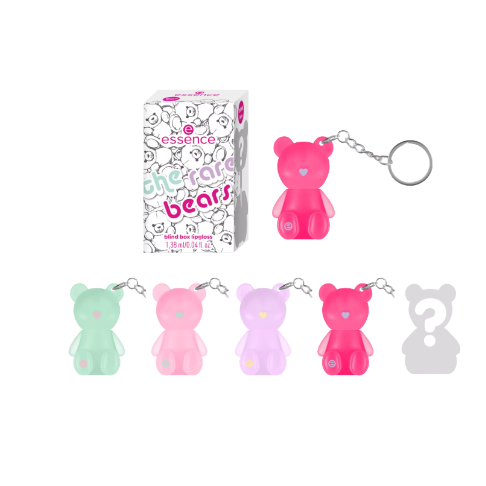 Essence The Rare Bears Lipgloss Blind Box, 1,38ml