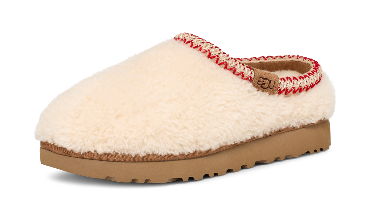 UGG Tasman Maxi Curly Slipper Natural (1158356-NAT) – Vorderansicht | Rarus