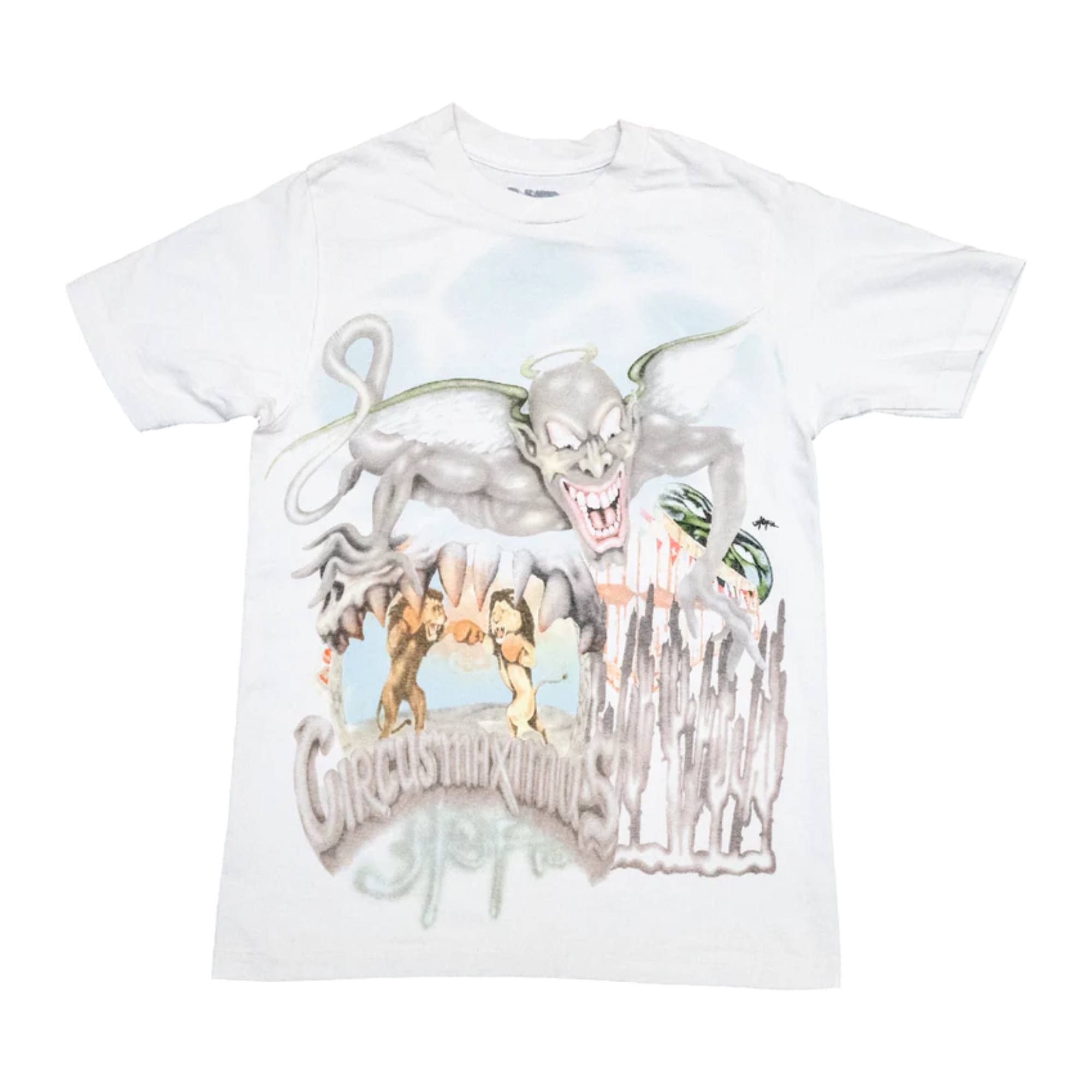 Travis Scott Utopia Circus Maximus 2024 Euro Tour Tee White