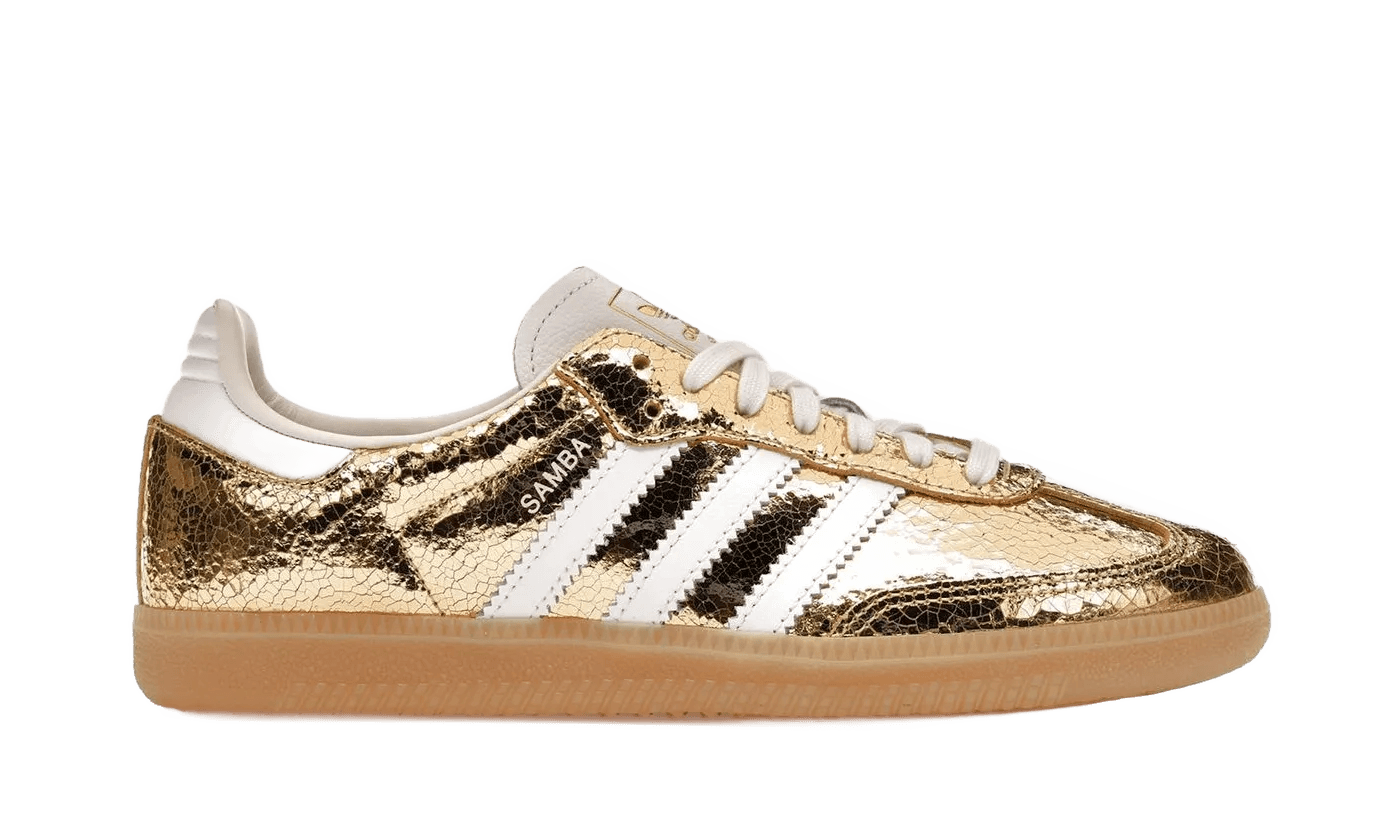 Adidas Samba OG Gold Metallic Cracked Leather - KI5719