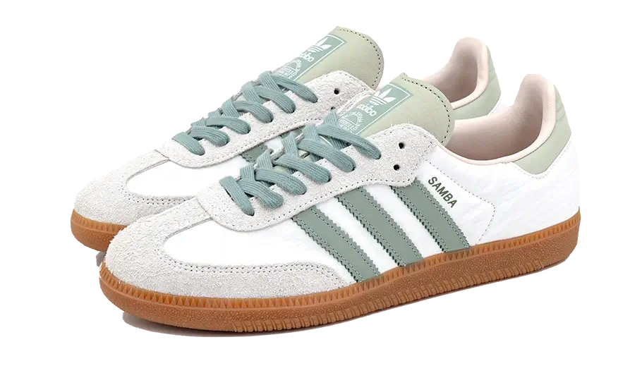 Adidas Adidas Samba OG Cloud White Silver Green - ID0492