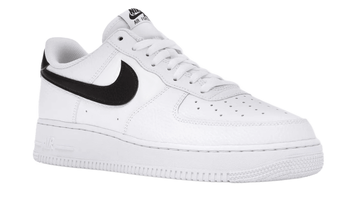 Nike Air Force 1 Low '07 White Black Pebbled Leather - CT2302-100