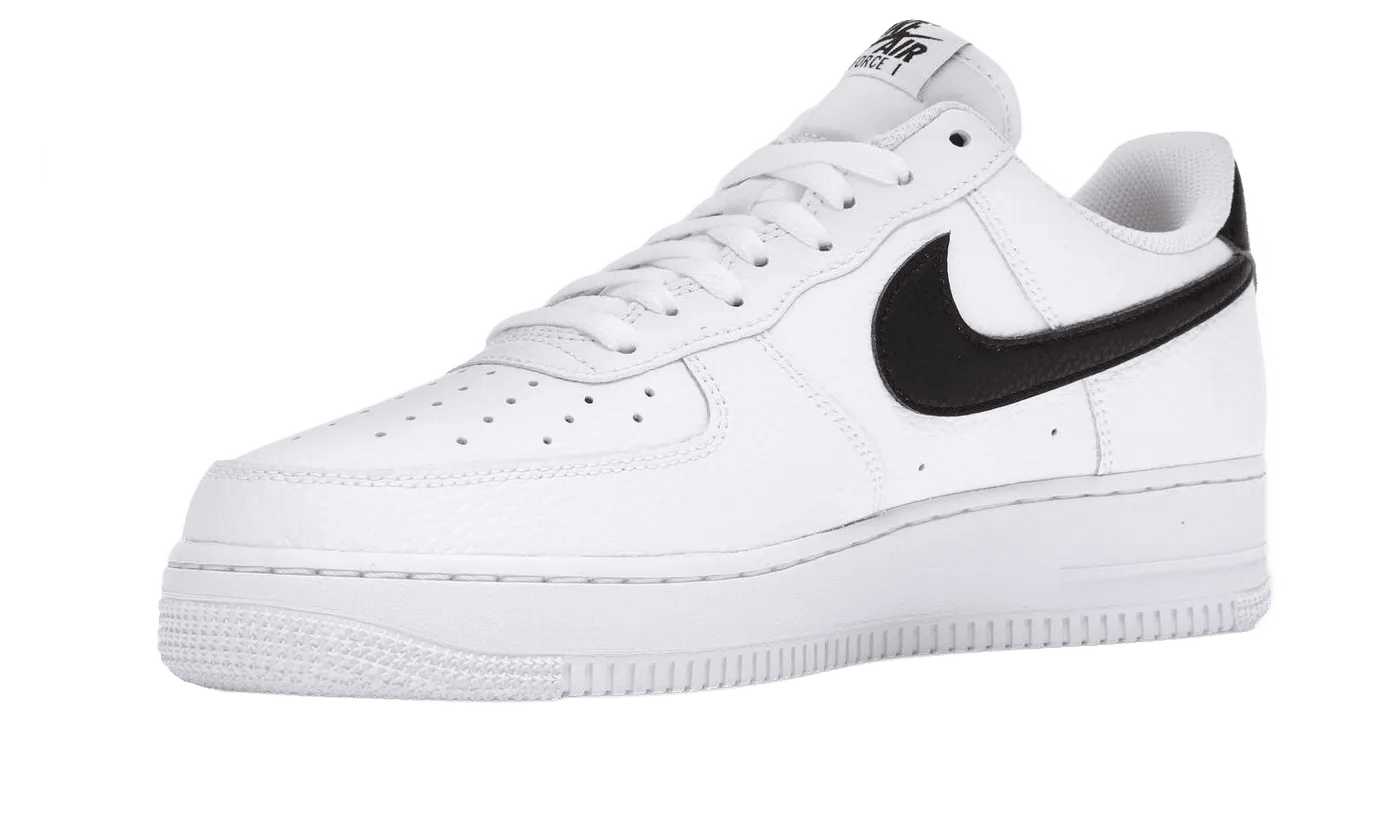 Nike Air Force 1 Low '07 White Black Pebbled Leather - CT2302-100