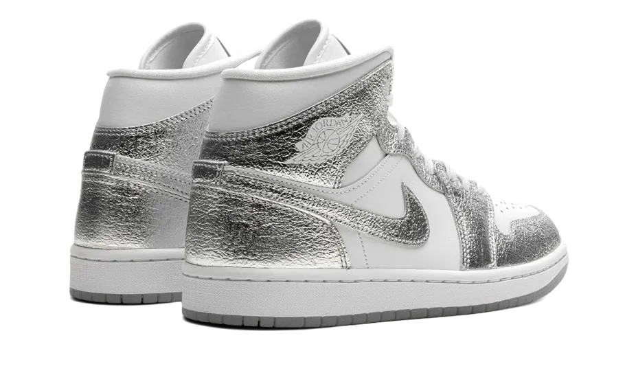 Air Jordan Air Jordan 1 Mid Crinkled Chrome - FN5031-100