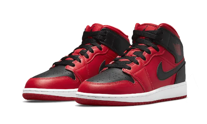 Air Jordan 1 Mid Reverse Bred - 554724-660