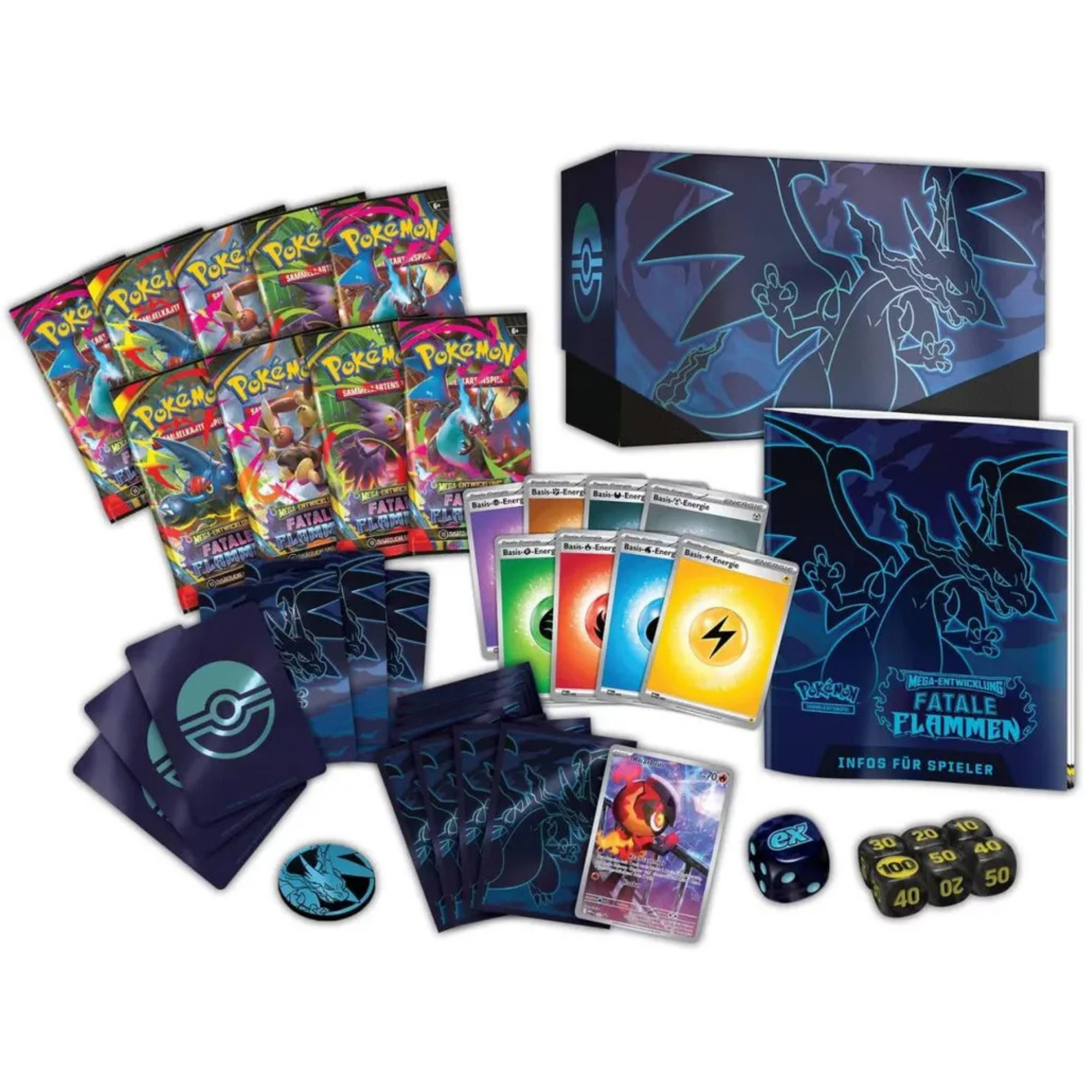 Pokémon Fatale Flammen Top Trainer Box Mega Entwicklung