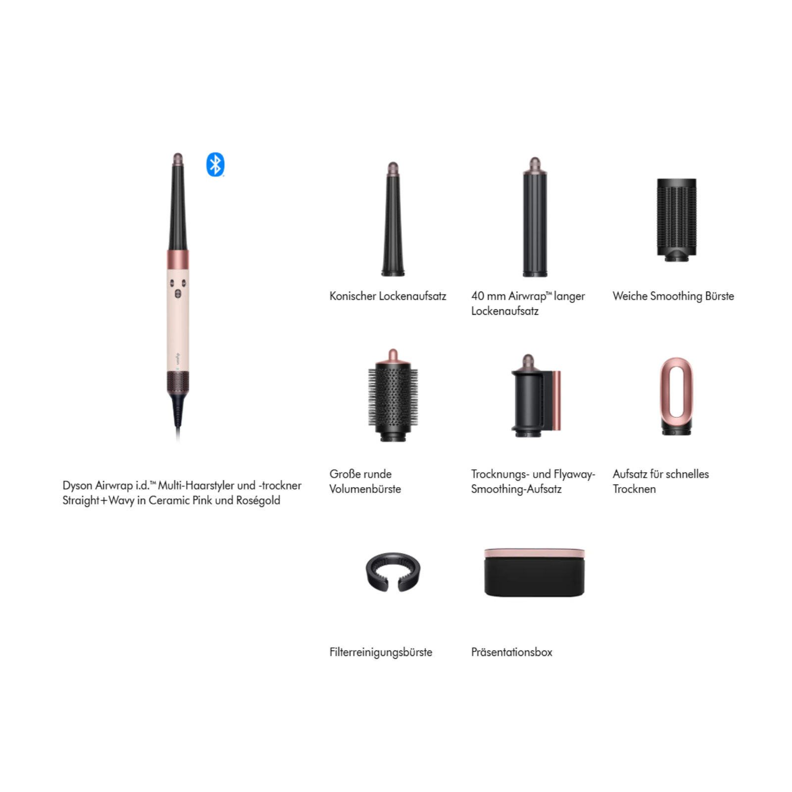 Dyson Airwrap i.d.™ Multi-Haarstyler und -trockner Straight+Wavy (Ceramic Pink/Roségold)