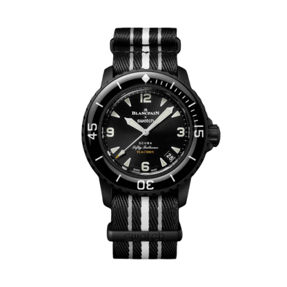Blancpain x Swatch Scuba Fifty Fathoms Ocean of Storms SO35B400