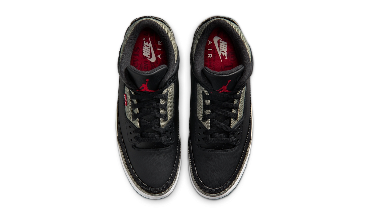 Air Jordan 3 Retro Levi’s Black (IR0914-400) – Draufsicht | Rarus