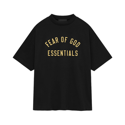 Fear of God Essentials Jersey Crewneck T-Shirt Black – Vorderansicht | Rarus
