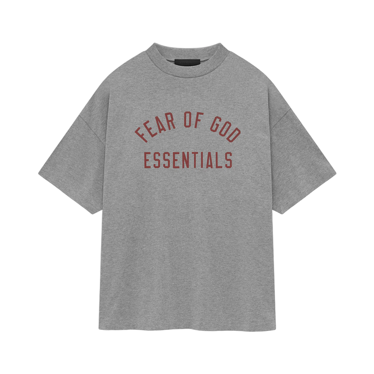 Fear of God Essentials Jersey Crewneck T-Shirt Dark Heather – Vorderansicht | Rarus