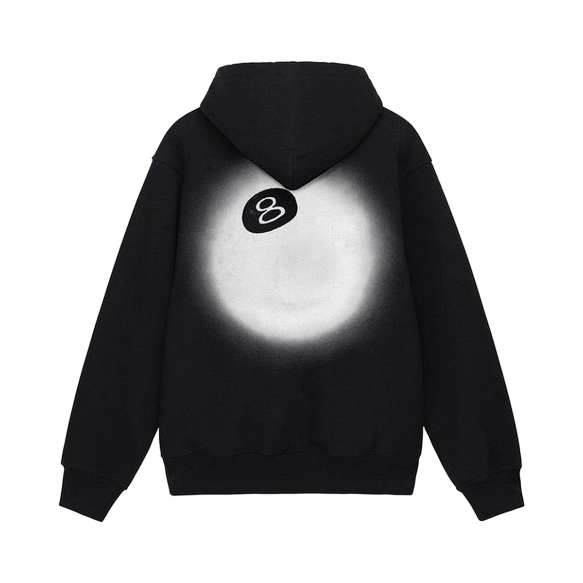 Stussy 8 Ball Fade Hoodie Black (1924846-BLAC) – Rückansicht | Rarus