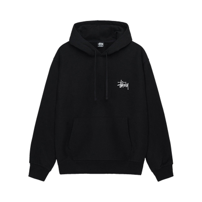 Stussy Basic Hoodie Black (1925000-BLAC) – Vorderansicht | Rarus