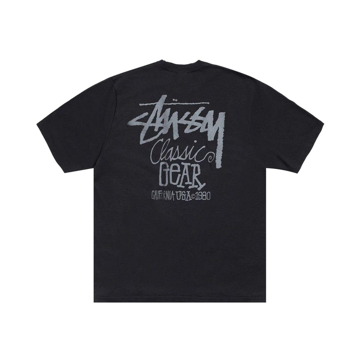Stussy Classic Gear Tee Pigment Dyed Black (1905084-BLAC) – Rückansicht | Rarus