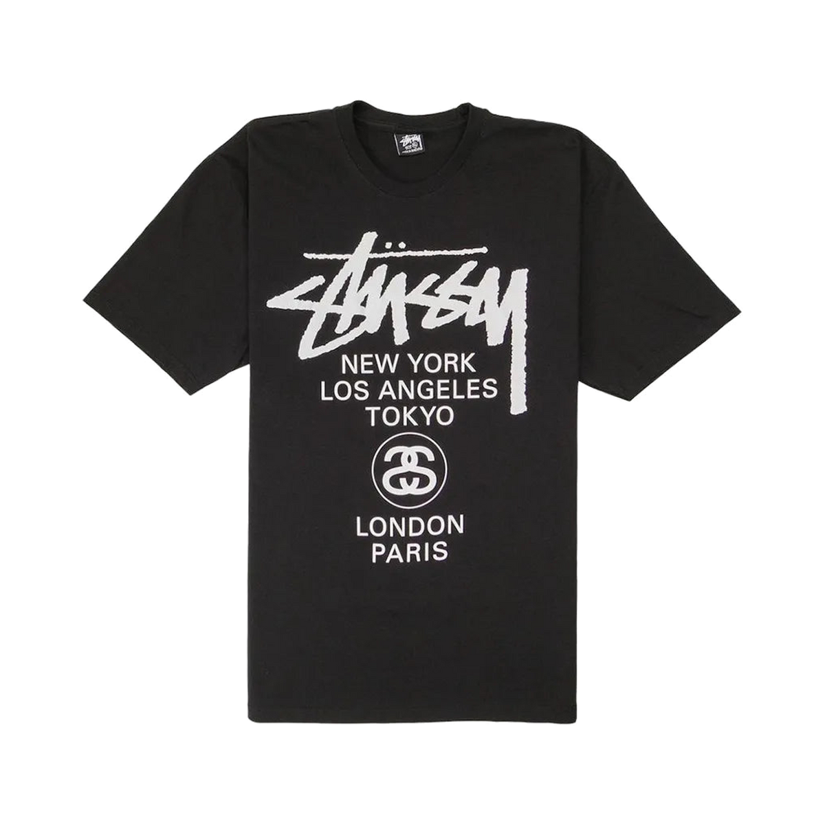 Stussy World Tour T-Shirt Black (3903962-BLAC) – Vorderansicht | Rarus