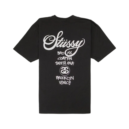 Stussy World Tour T-Shirt Black (3903962-BLAC) – Rückansicht | Rarus