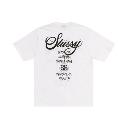 Stussy World Tour Tee White (3903962-WHIT) – Rückansicht | Rarus