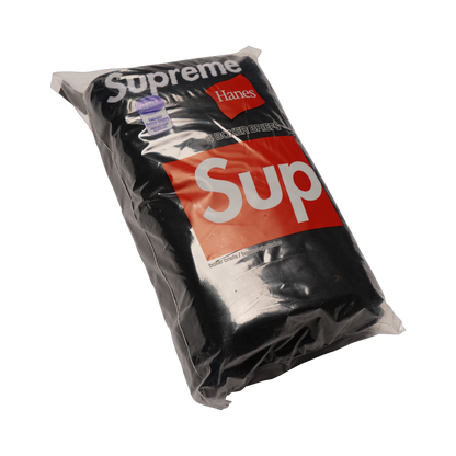 Supreme Hanes Boxer Briefs Black (4 Pack) (SUPREME-HANES-BOXER-BRIEFS-BLACK) – Detailansicht Verpackung | Rarus
