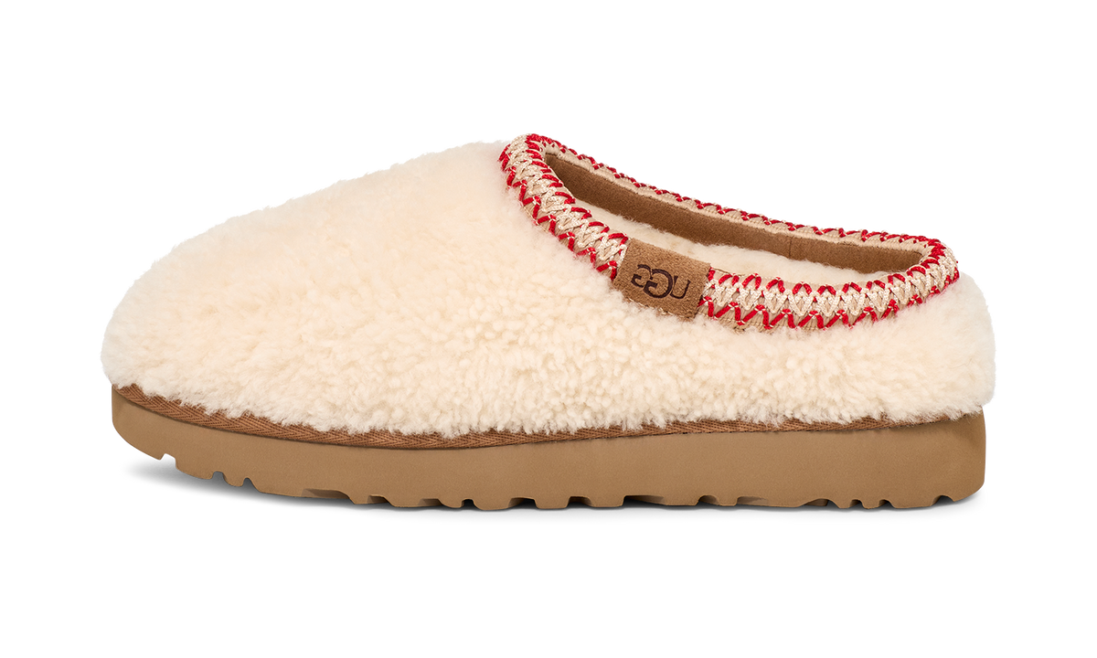 UGG Tasman Maxi Curly Slipper Natural (1158356-NAT) – Seitenansicht außen | Rarus