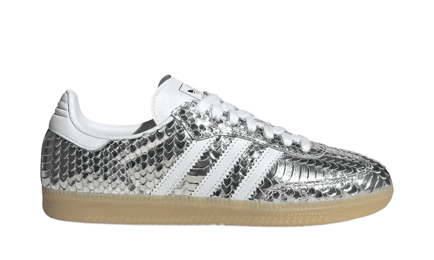 Adidas Samba OG Patent Snakeskin Silver Metallic - IH9016