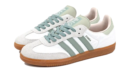 Adidas Adidas Samba OG  Cloud White Silver Green - ID0492