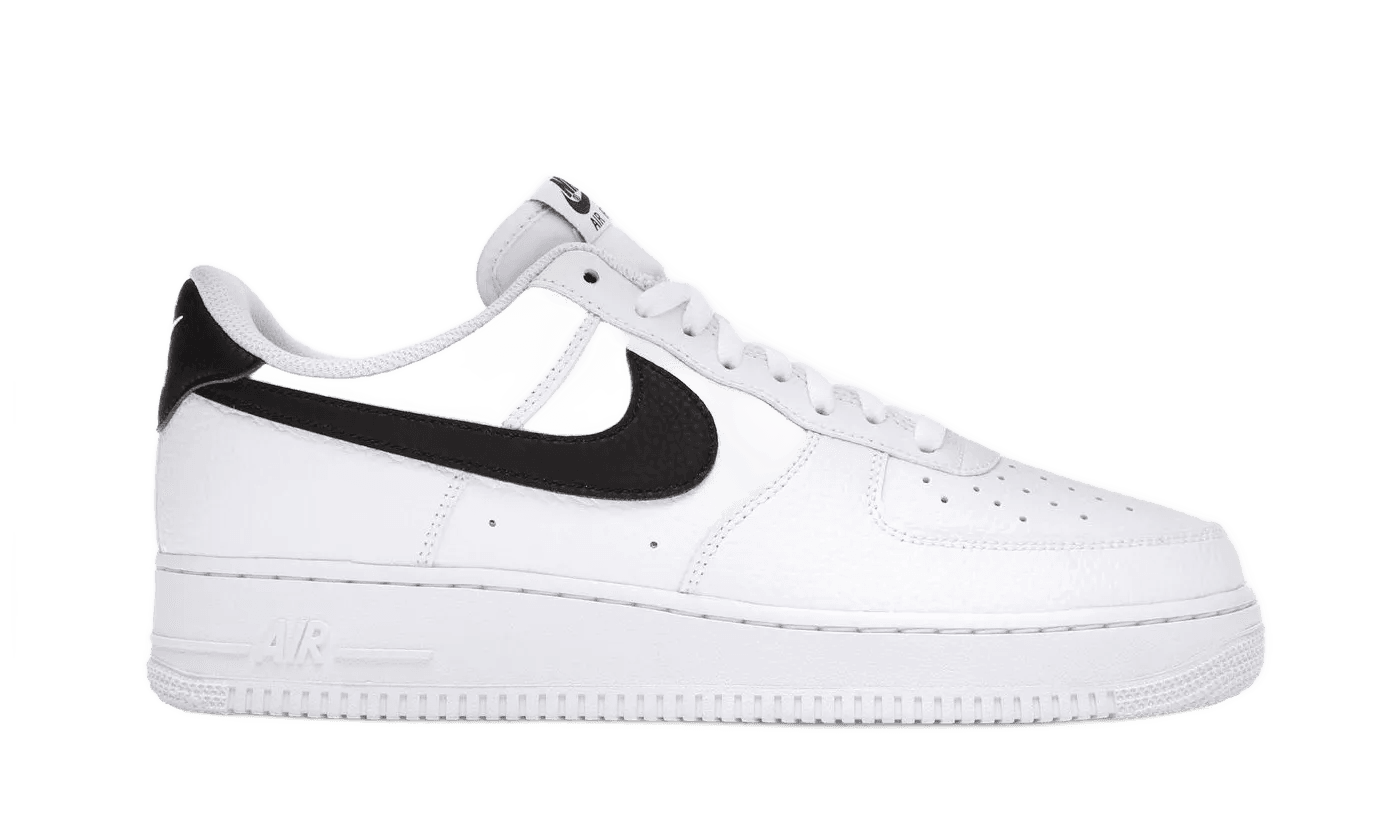 Nike Air Force 1 Low '07 White Black Pebbled Leather - CT2302-100