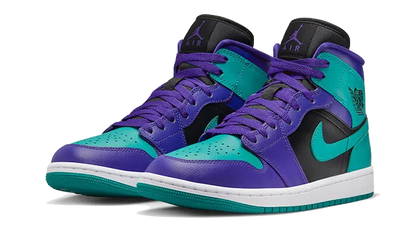 Air Jordan Air Jordan 1 Mid Black Grape - BQ6472-502