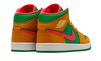 Air Jordan 1 Mid Wheat Watermelon - DX4332-700